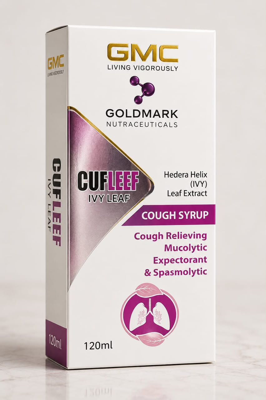WhatsApp Image 2026-09-24 at 1.41.02 AM (1) GMC Goldmark CufLeaf Ivy Leaf Cough Syrup – 120ml - Image 1
